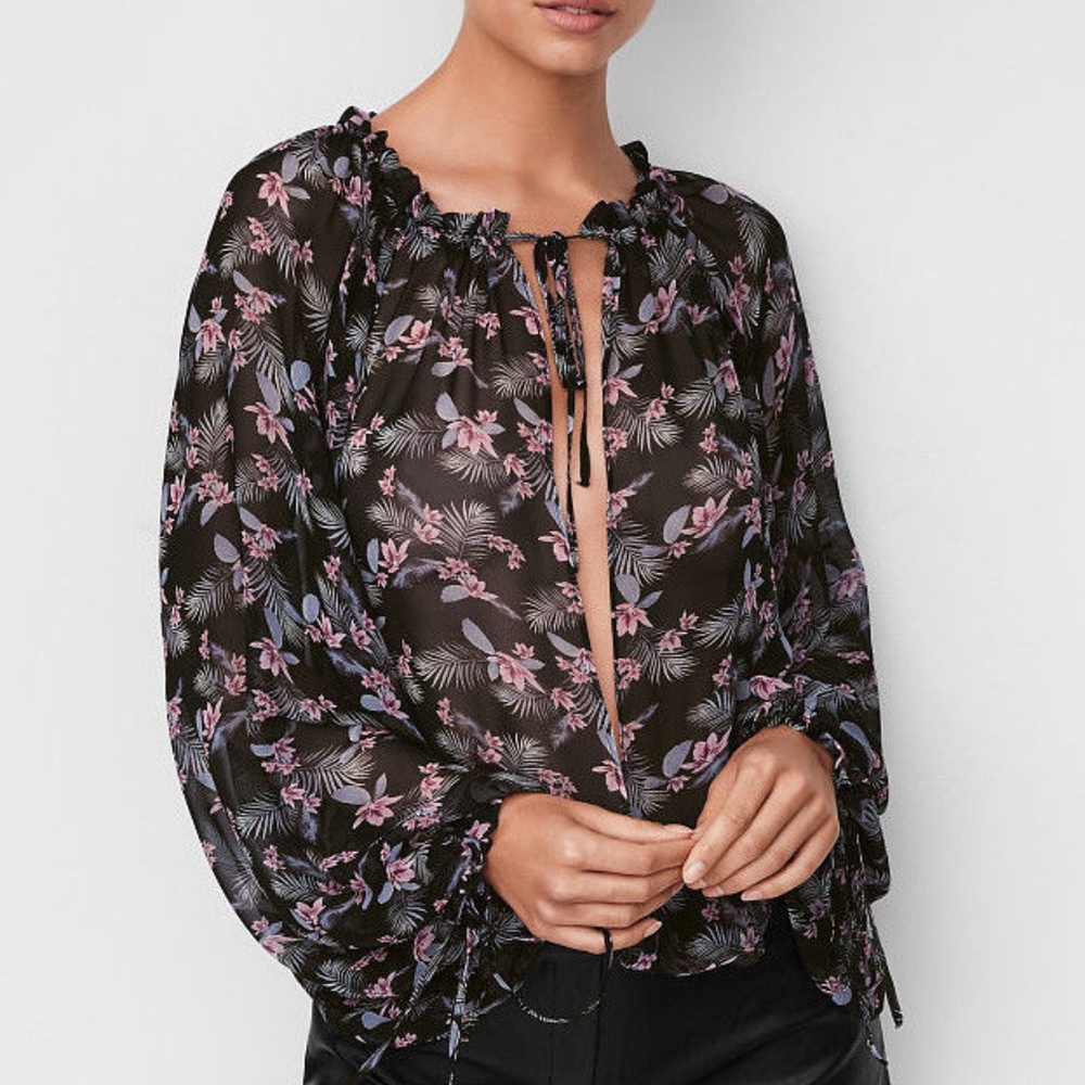 Victoria Secret Very Sexy Chiffon Blouse Bodysuit